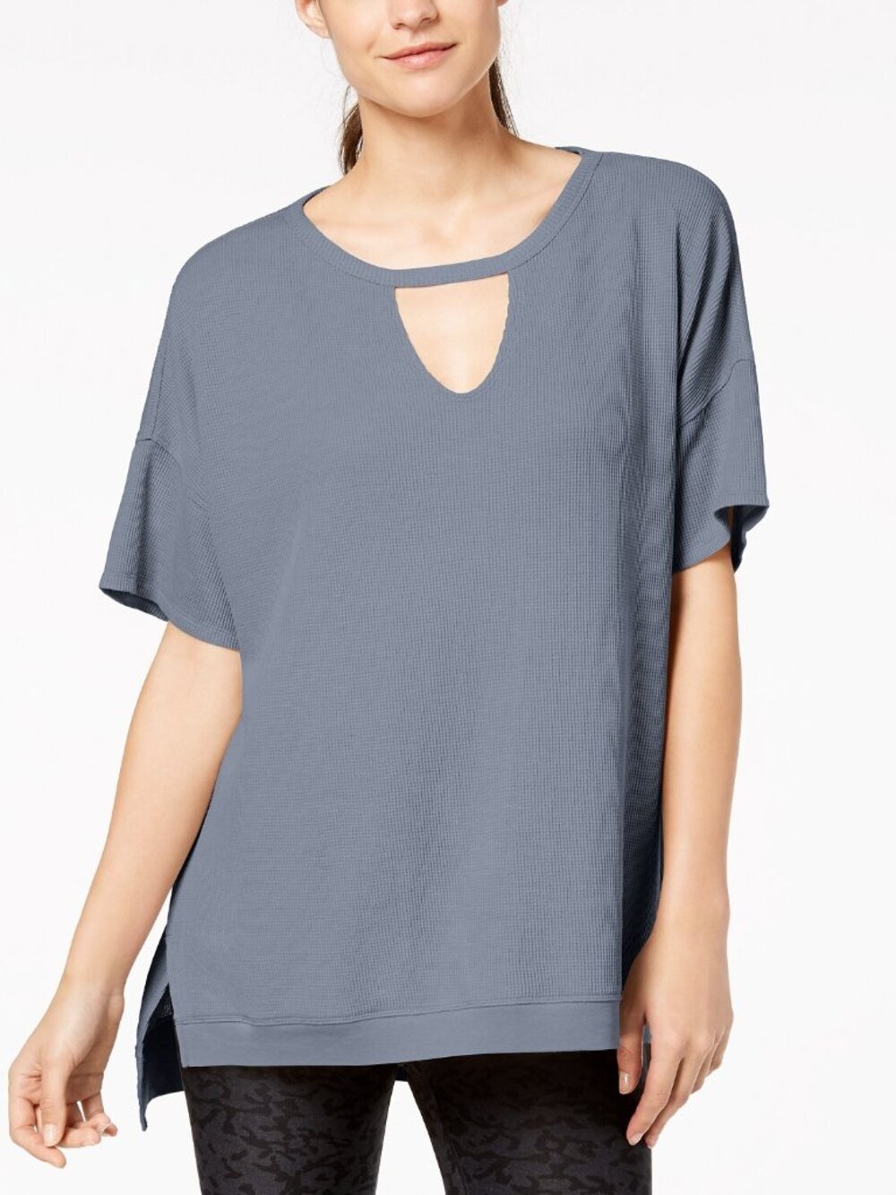 Calvin Klein Womens Performance Keyhole Top
